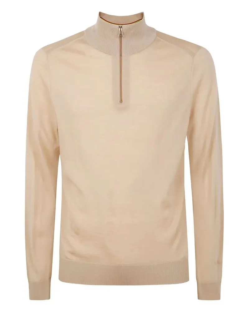 Paul Smith Mens Sweater Zip Neck Yellow