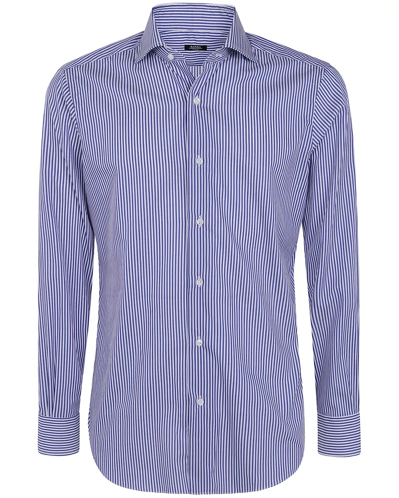 BARBA Shirt Classic Stripes "I1u13p0157005.U.01 Light Blue Blue