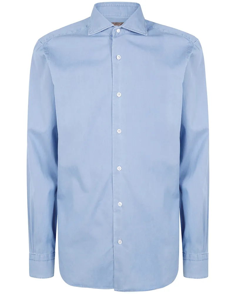 BARBA Light Denim Shirt Blue