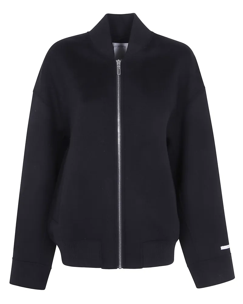 Max Mara Jacket Wool Double Bomber "Spx Ondata Black