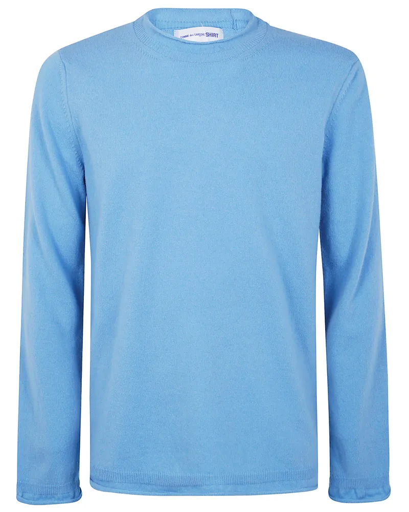 Comme des Garçons Mens Shirt Knitted Blue