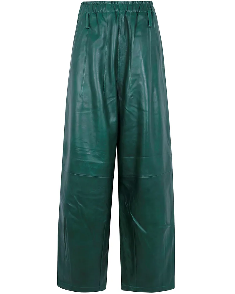 FRANKIE Shop Pants Leather Green "Oakdale Green