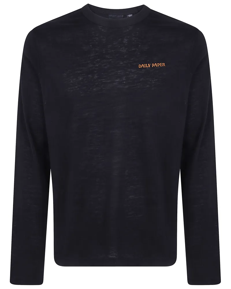 Daily Paper Long-Sleeve T-Shirt Slub Long Sleeves T-Shirt Black