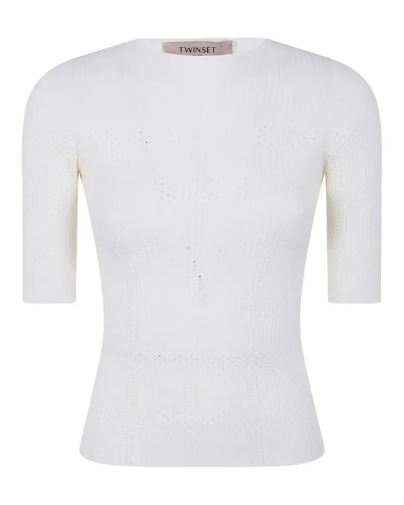 Twin-Set Round Neck Sweater White