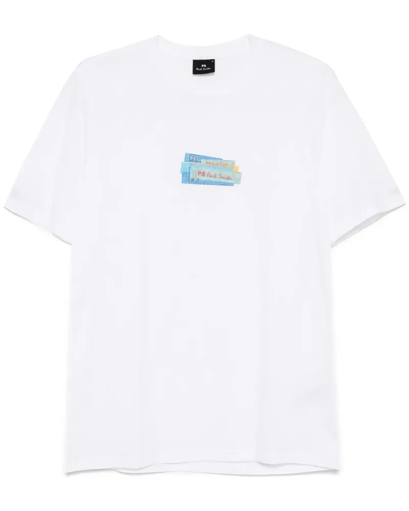 Paul Smith Mens Regular Fit Short Sleeves T-Shirt Ps Paul Smith White