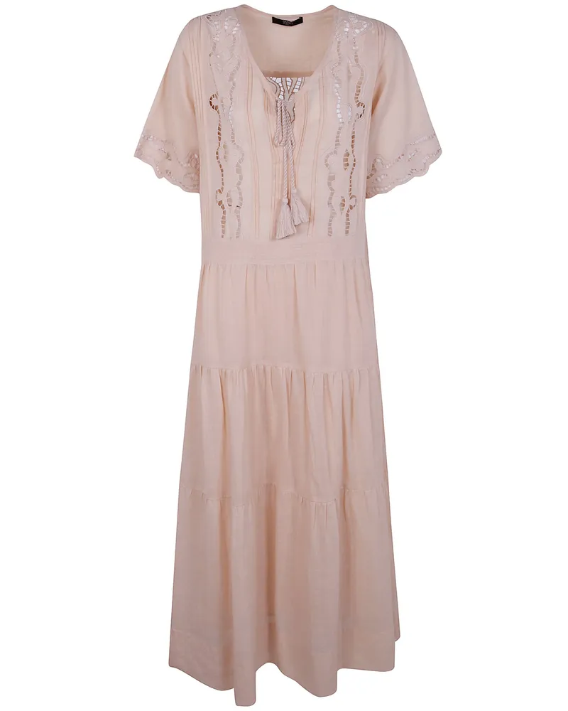 Seventy Ramie Embroidered Dress Pink