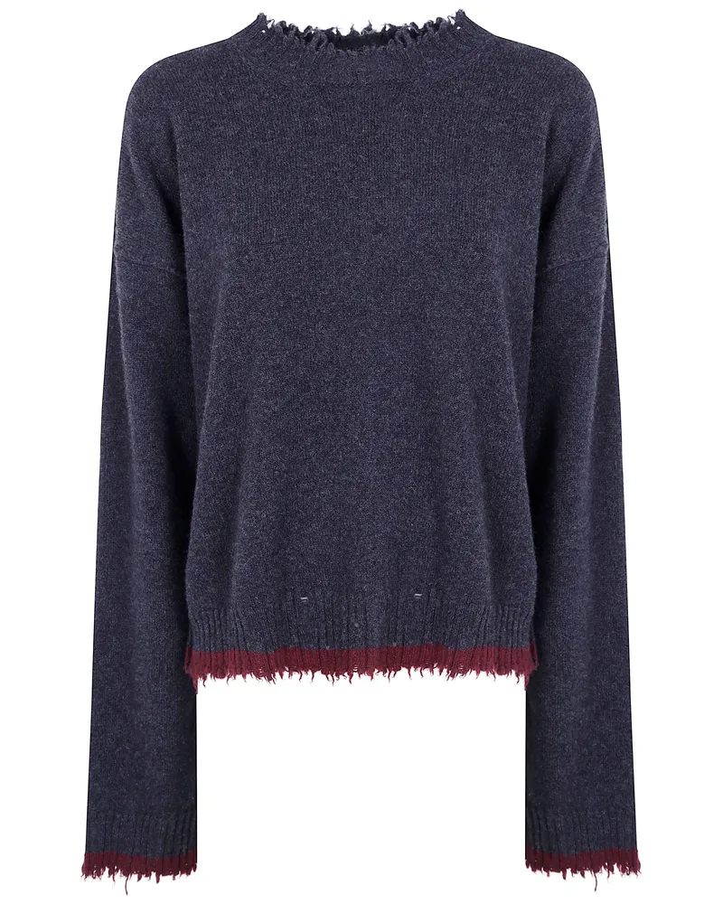 Uma Wang Top Long Sleeves "Uw894 Dark Grey Red Green
