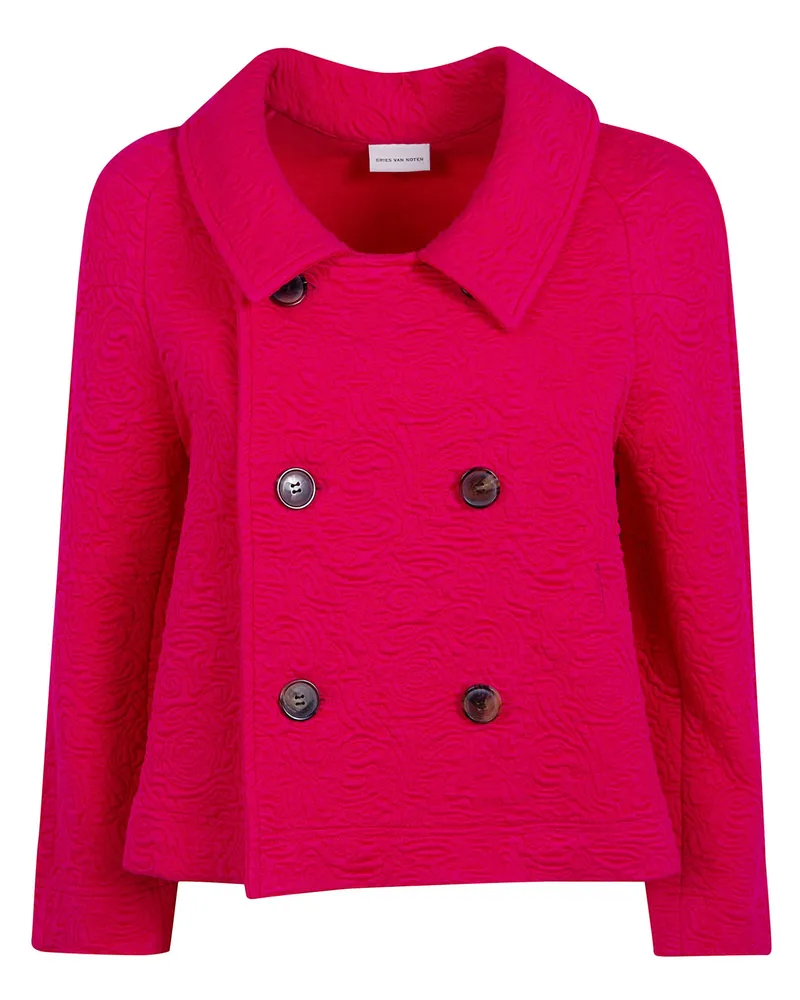 Dries van Noten Huvia Double Breasted Jacket Pink