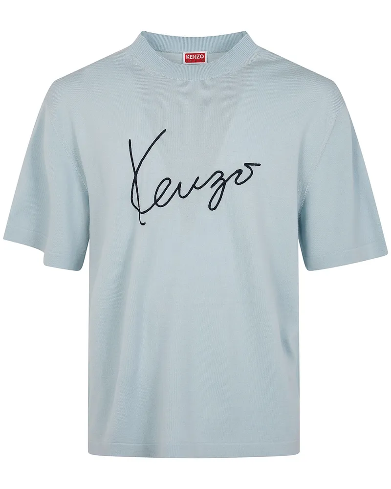Kenzo T-Shirt Manica Corta "Signature Blue