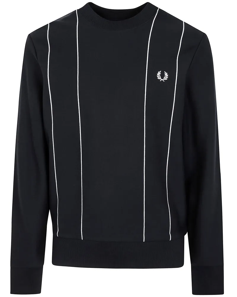 Fred Perry Pinstripe Sweatshirt Blue