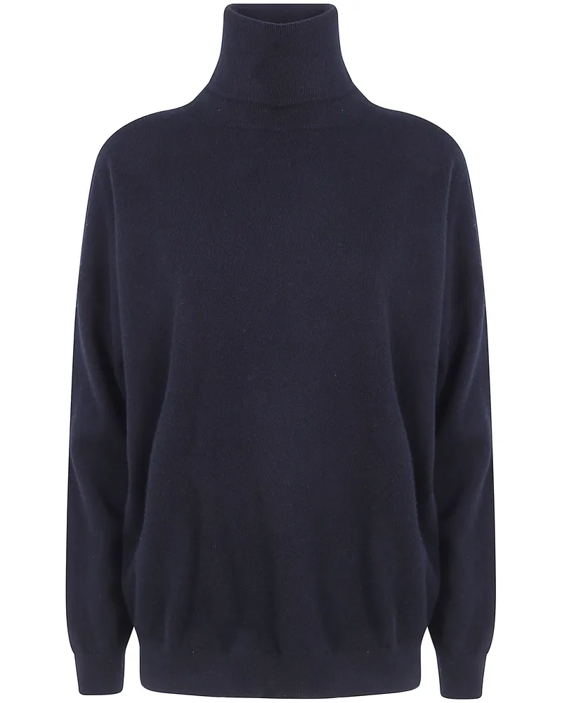Gentryportofino Asymmetric Sweater Black