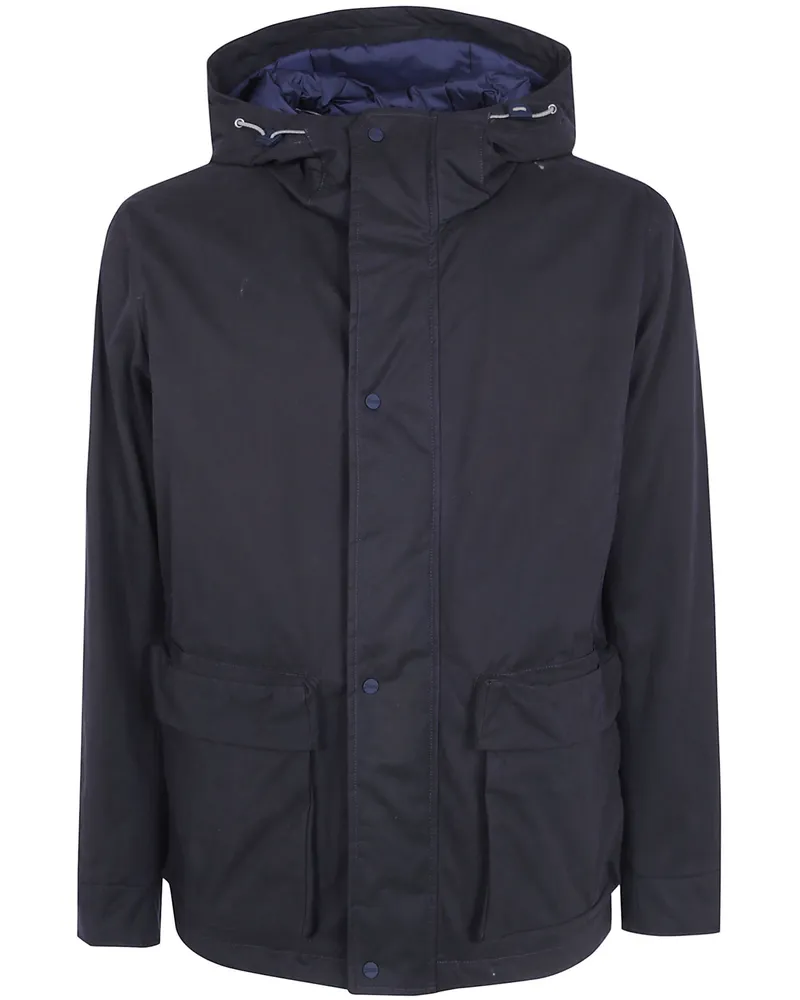 Herno Jacket Hooded "Pi001413u.13314 9200 Blue Navy Blue