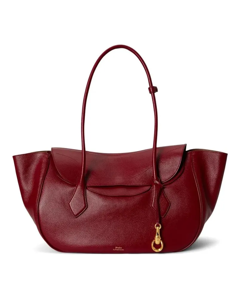 Ralph Lauren Shoulder Bag Calf Leather "Large Red