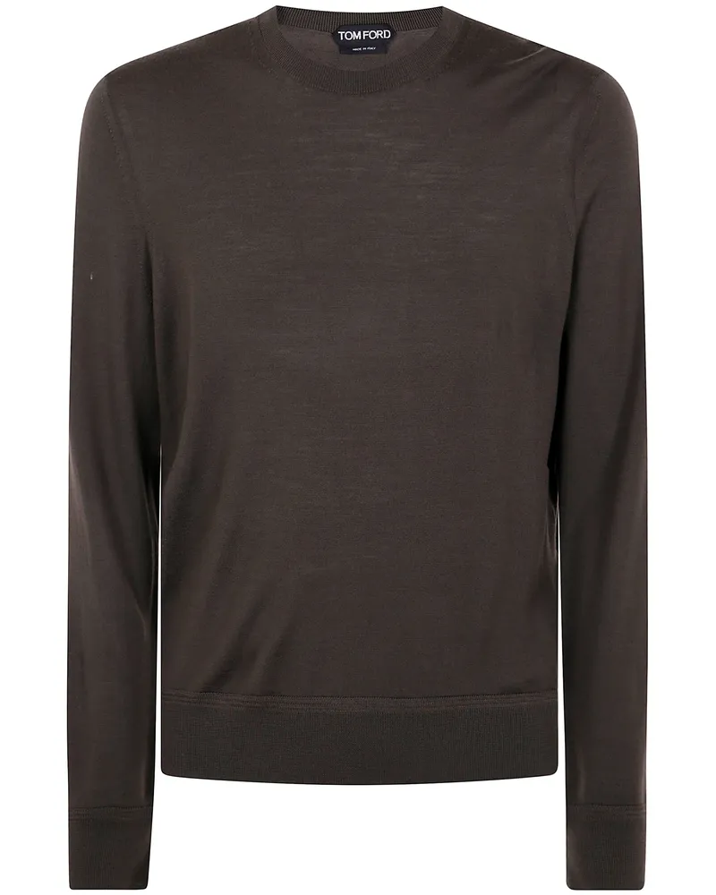 Tom Ford Knitwear Crewneck Knitted Green