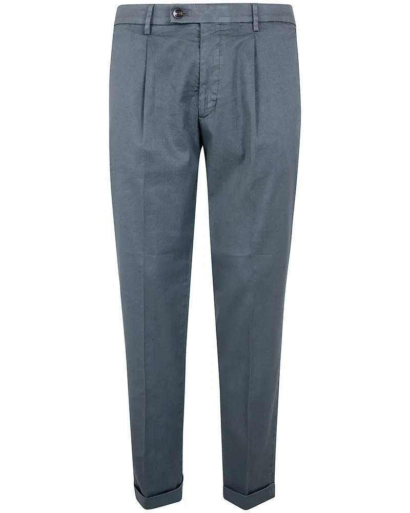 MICHAEL COAL Linen Classic Trousers Green
