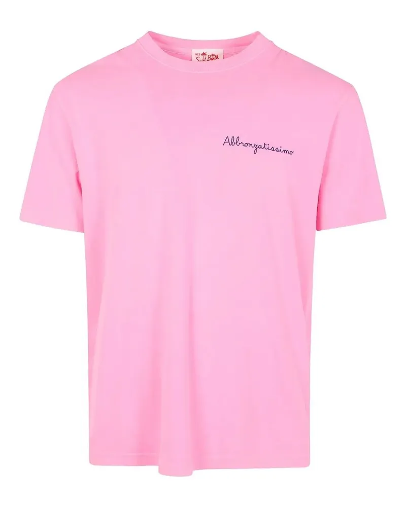 MC2 Saint Barth Portofino Embroidery T-Shirt Pink