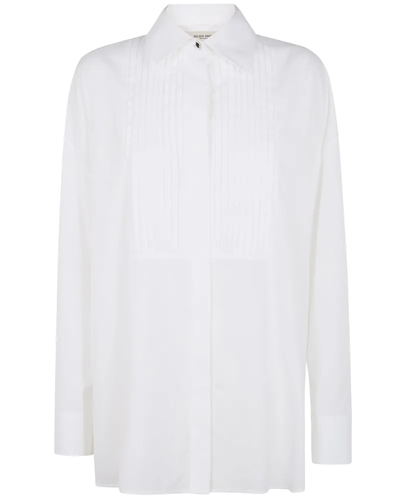 Golden Goose Journey W`S" Over Shirt With Pleated Bib Pollon Cotton P White
