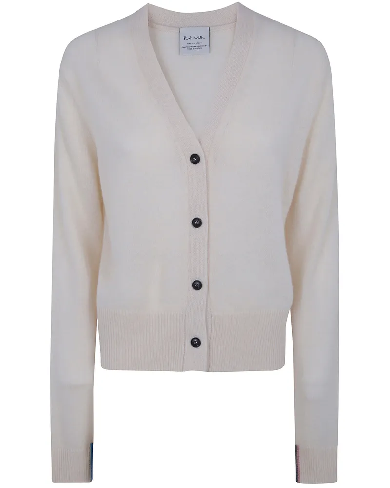 Paul Smith Knitted Cardigan Warm White White