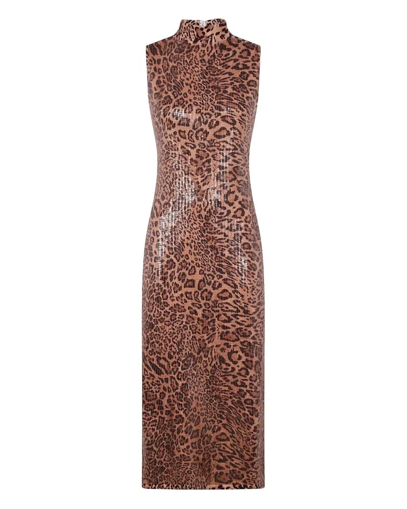 Twin-Set Animalier Print Dress Brown