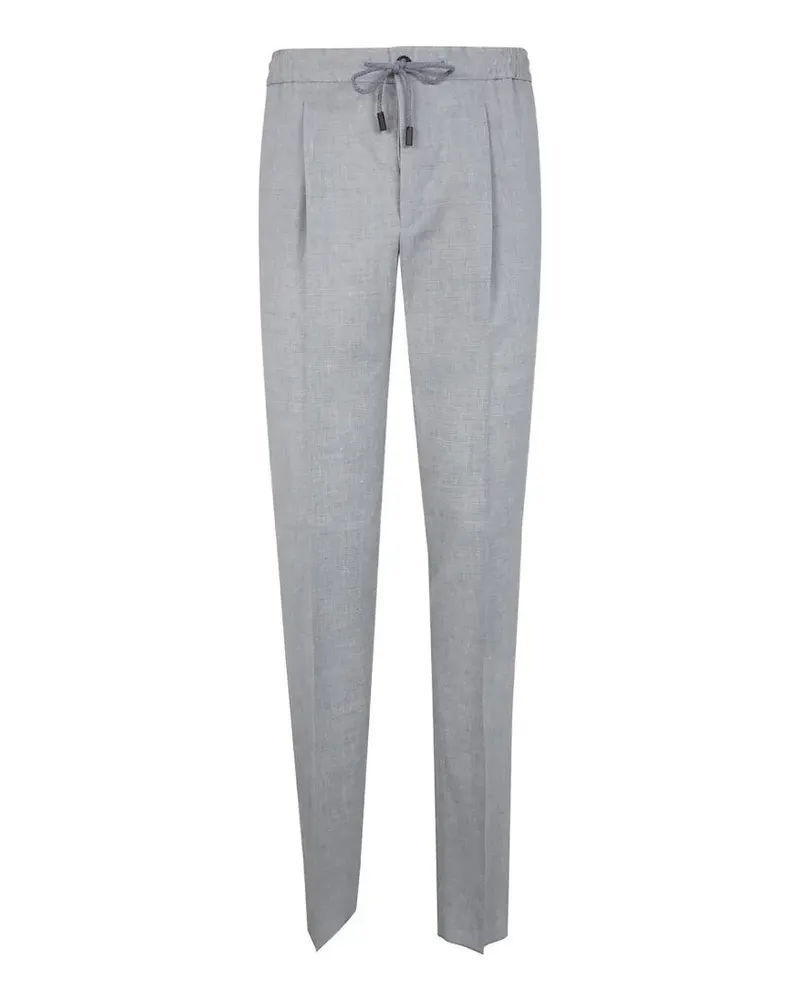 Incotex Elastic Coulisse Waist Chino Trousers Green