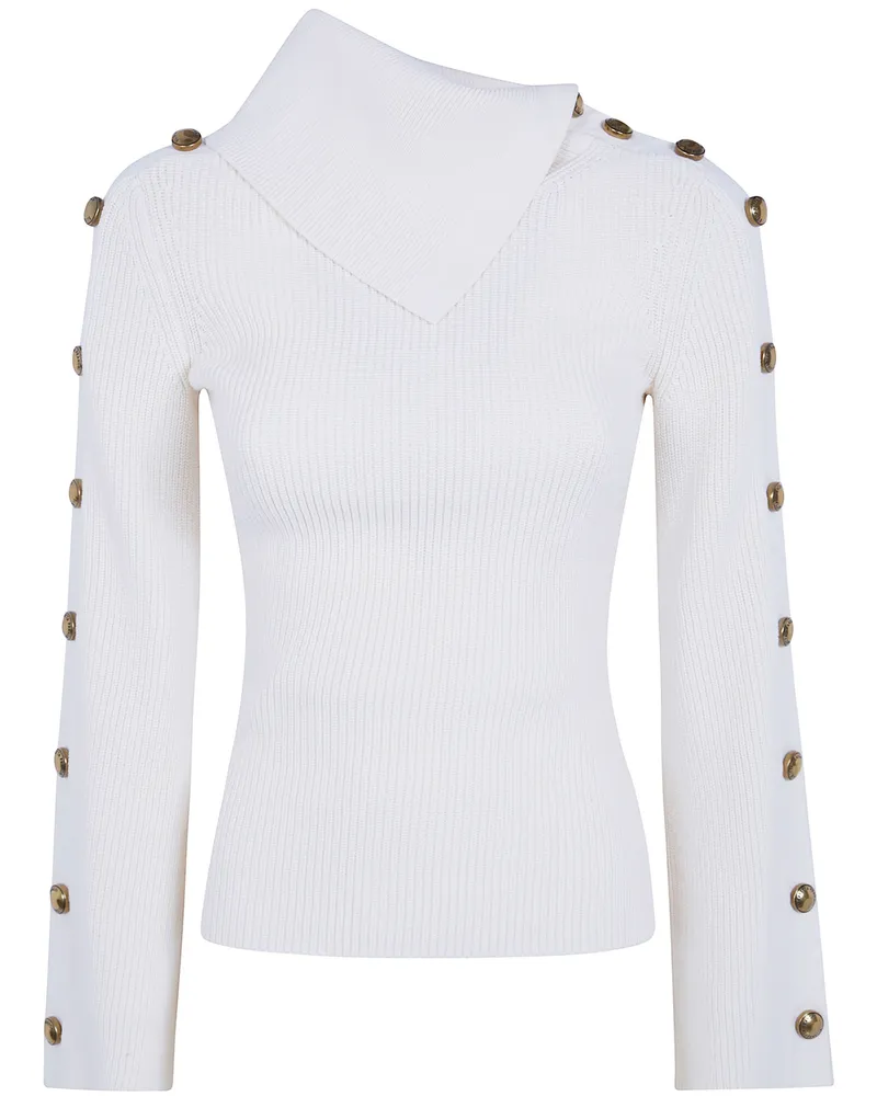 Elisabetta Franchi Sweater Round Neck "Mk03s66e2 193 Butter White