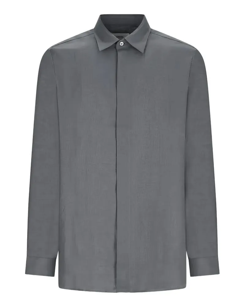 LARDINI Linen Shirt Gray