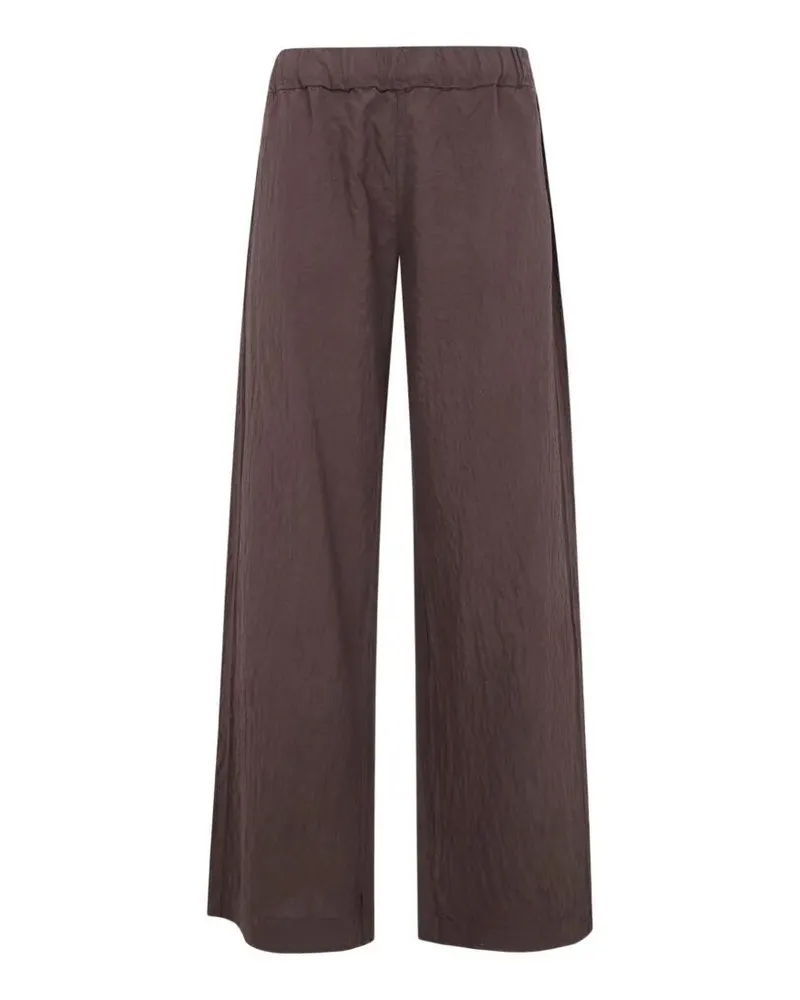 LABO.ART LABO. ART "Diana" Rock Cotton Straight Trousers Brown