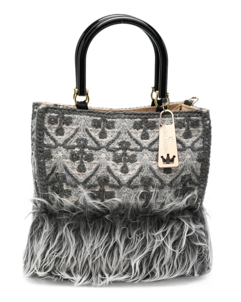 La Milanesa Handbag Medium Crochet Bag "Lady Gray