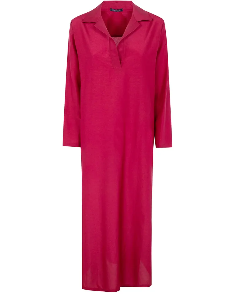 Laura Urbinati Oversized Polo Neck Dress Red