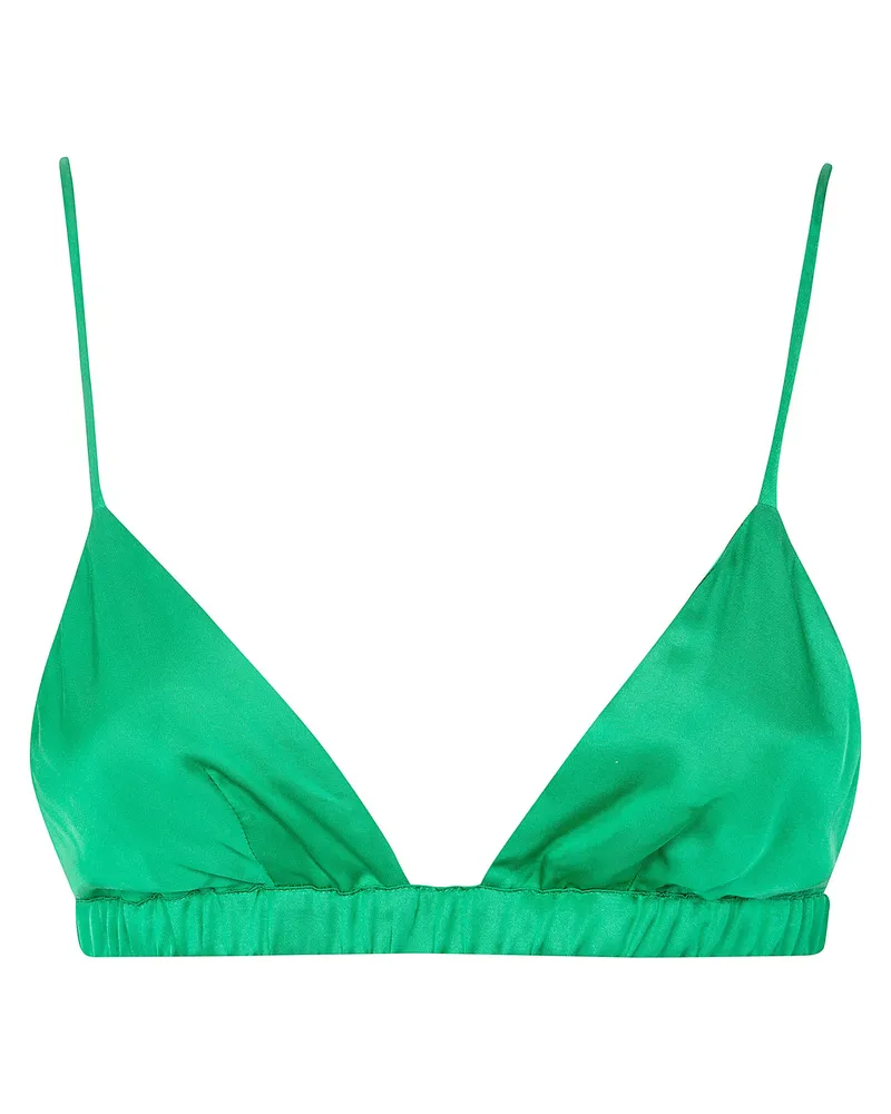 FRANKIE Shop Nina" Satin Bralette Green