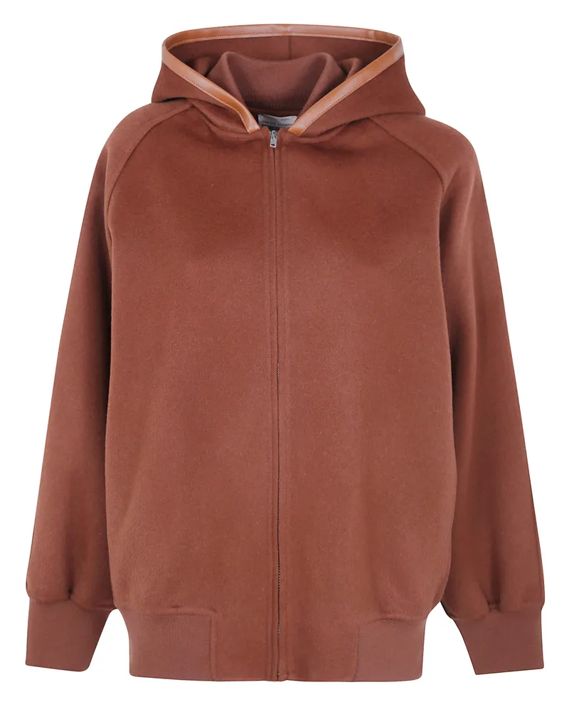Semicouture Jacket Hooded "Y6wv06 V13 Dark Leather Brown