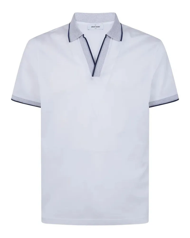 Gran Sasso Tennis Skipper Short Sleeves Polo Shirt White