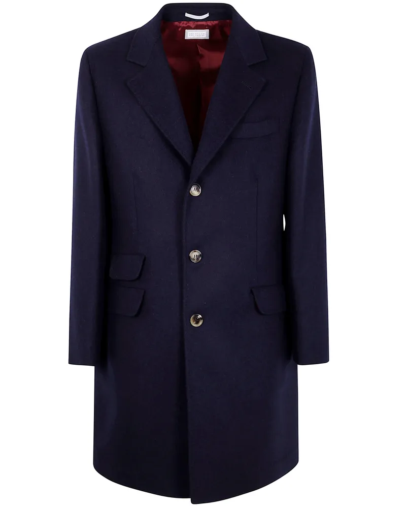 Brunello Cucinelli Cashmere Outwear Jacket Blue