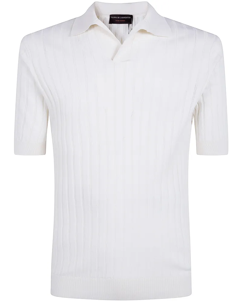 Filippo de Laurentiis Short Sleeves "Skipper" Polo Shirt White