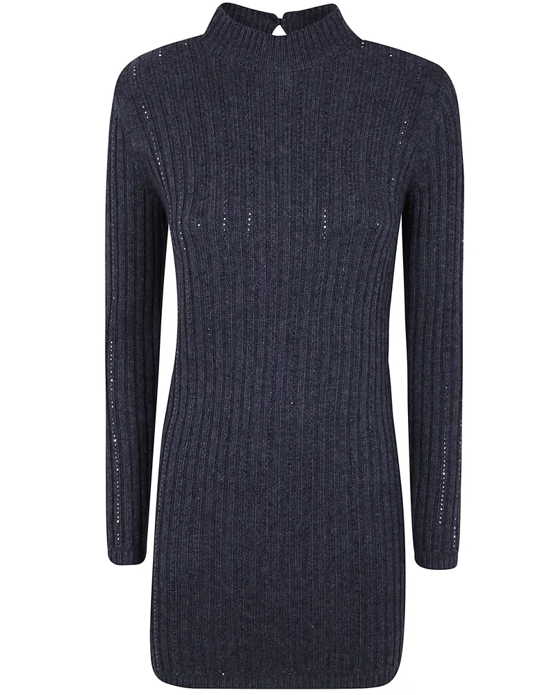 Twin-Set Mini Dress Long Sleeved Long Sleeved Mini Dress Gray
