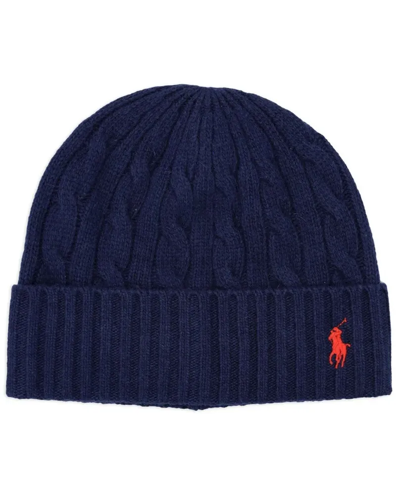 Ralph Lauren Wool Blend Beanie Blue