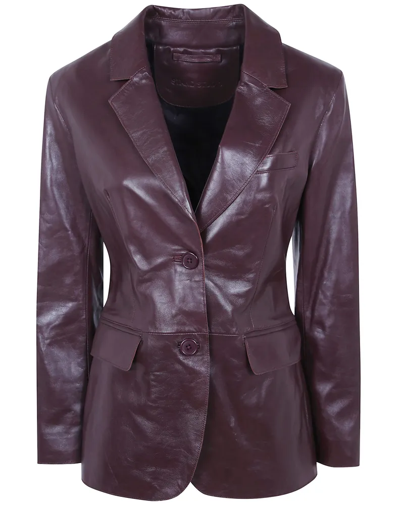 STAND Leather Blazer "Mina Pink