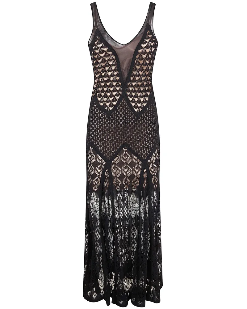 Blumarine Long Knit Dress Black