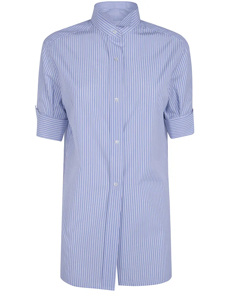 Maison Margiela Shirt Short Sleeves "Snapped Button Short Sleeves Shir White