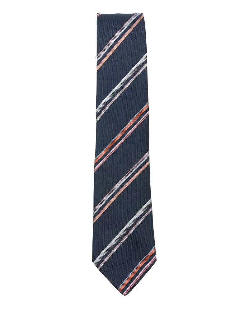 Paul Smith Men Tie Two Stripe Blue