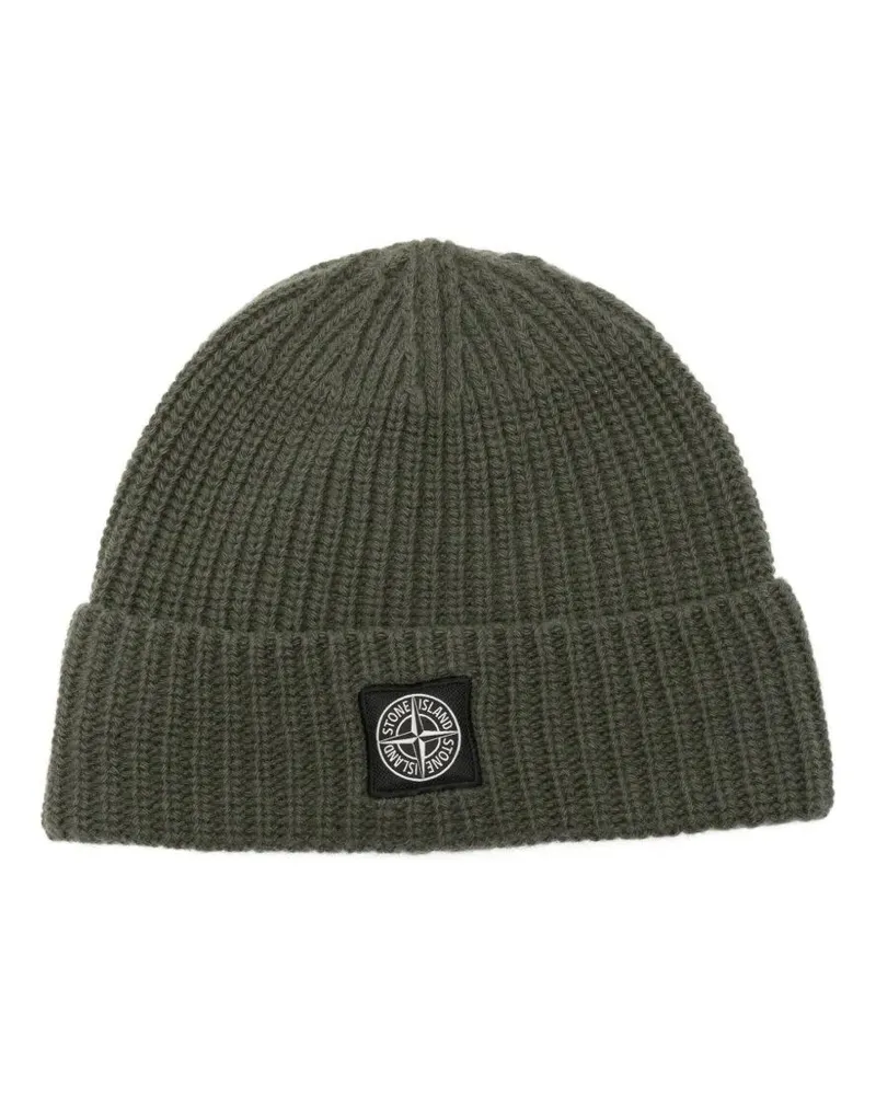 Stone Island Light Rws Geelong" Wool Beanie Green