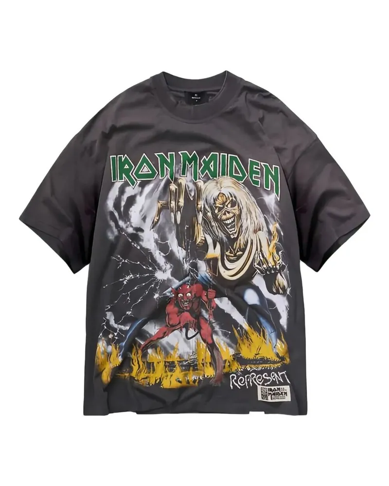 REPRESENT Iron Maiden Number Of Beast T-Shirt Gray