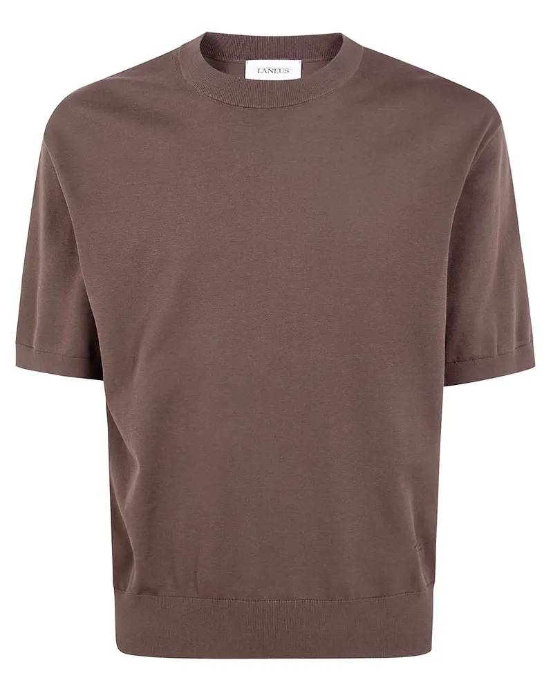 Laneus Knitted T-Shirt Man Brown