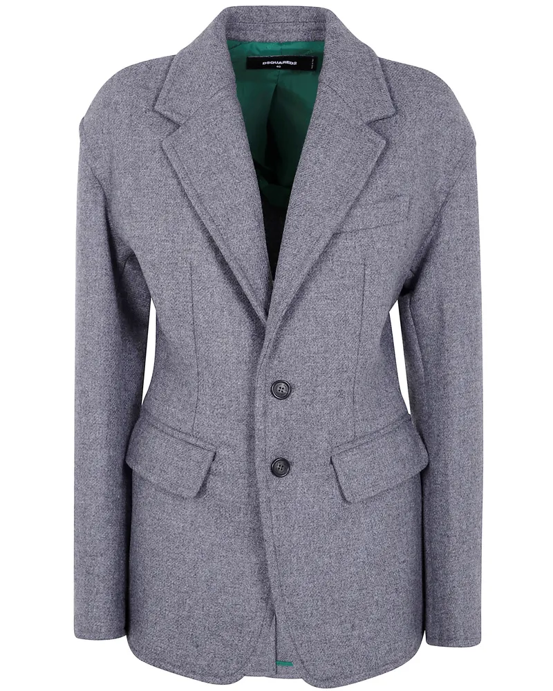 Dsquared2 Relaxed Double Jacket Gray
