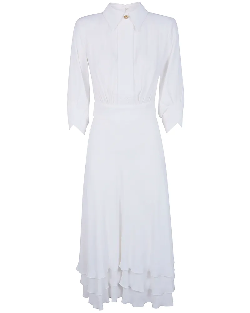 Elisabetta Franchi Midi Dress White