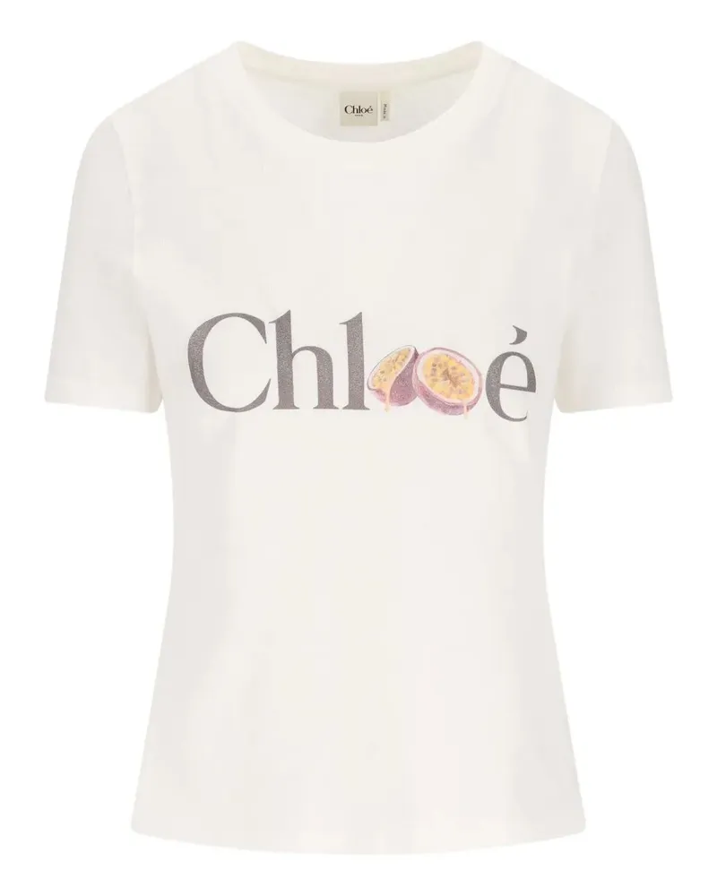 Chloé Classic "Chloe" Printed T-Shirt White