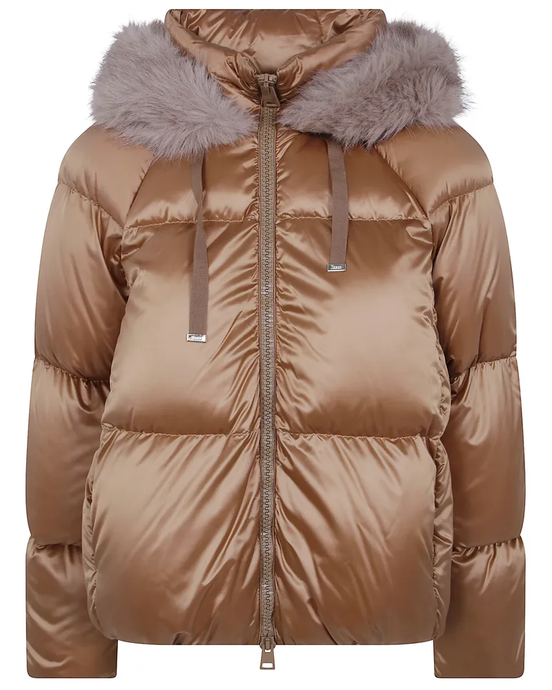 Herno Hooded Jacket Hooded Jacket Brown