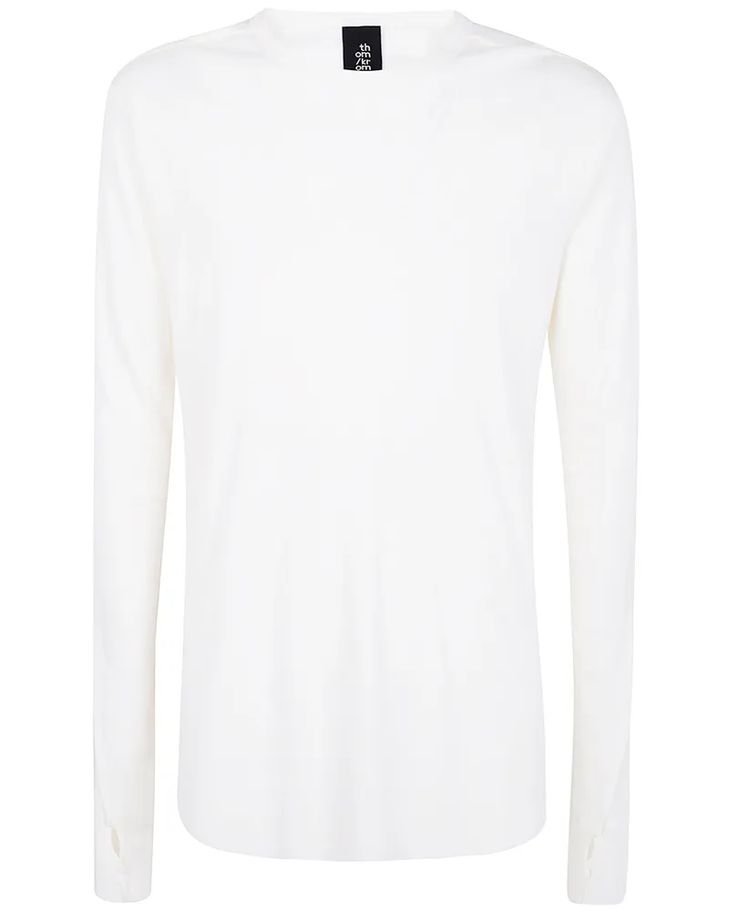 THOM KROM Long Sleeves Men T-Shirt Worked White
