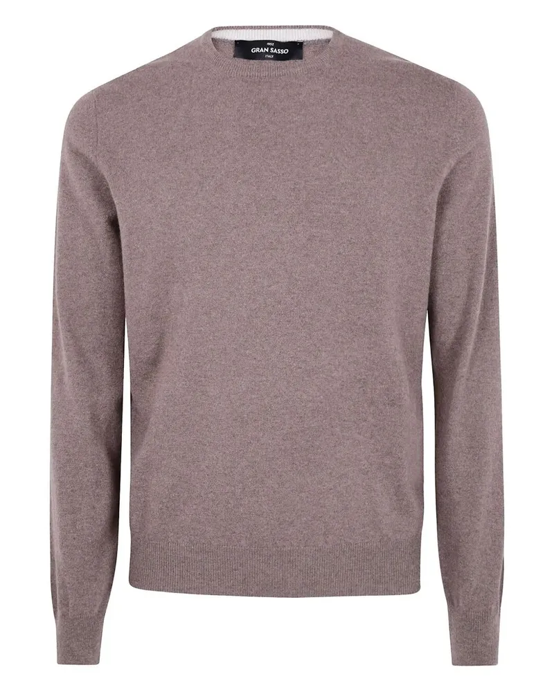 Gran Sasso Round Neck "Gransasso" Round Neck Sweater Brown