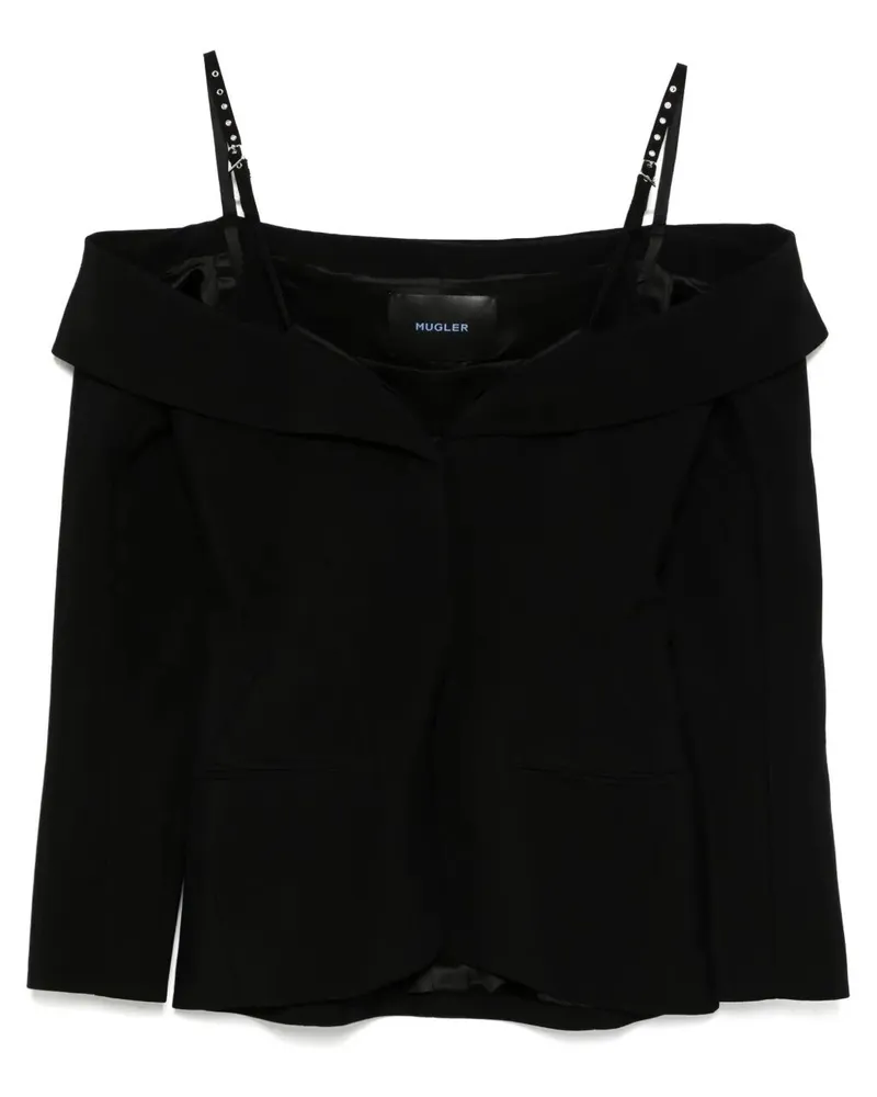 Thierry Mugler Long Sleeves Top By Mugler Black